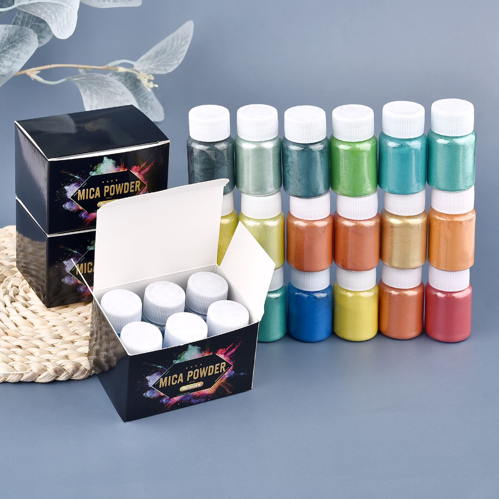 Soap Making Kit Amazon - 6 farben/Box Epoxy Glimmer Pulver Geeignet