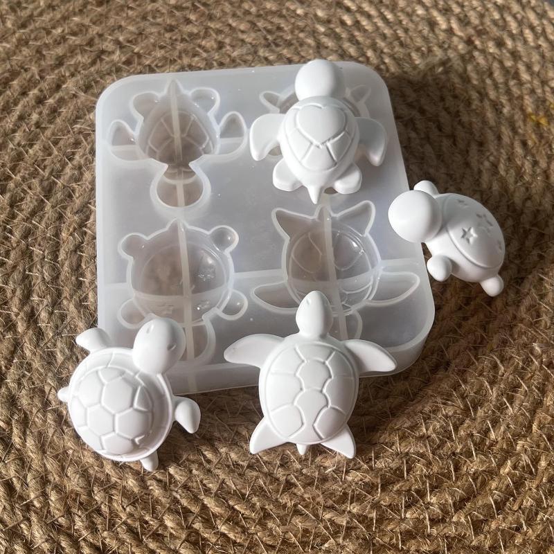 Soap Making Oven - Vier Schildkröten Gips-Silikonformen DIY Herz Stern