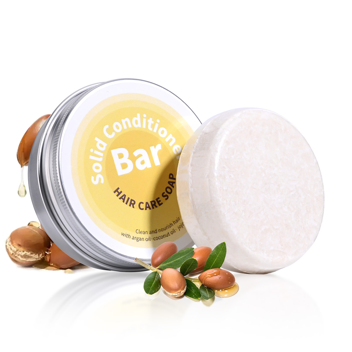Essential Oil Soap - Ätherisches Pflanzenöl, Haarspülungsseife, reich an Arganöl,