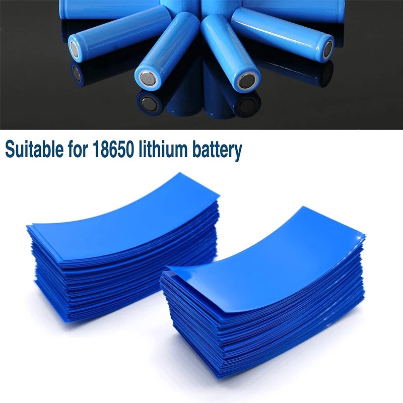 Shrink Wrap Pvc - 100 Stück flache PVC-Schrumpfschläuche, Batteriefolie für