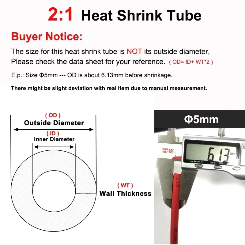 1 ~ 10 m Schrumpfschlauch 2:1  – Shrink Wrap Pvc Bewertung und Preis
