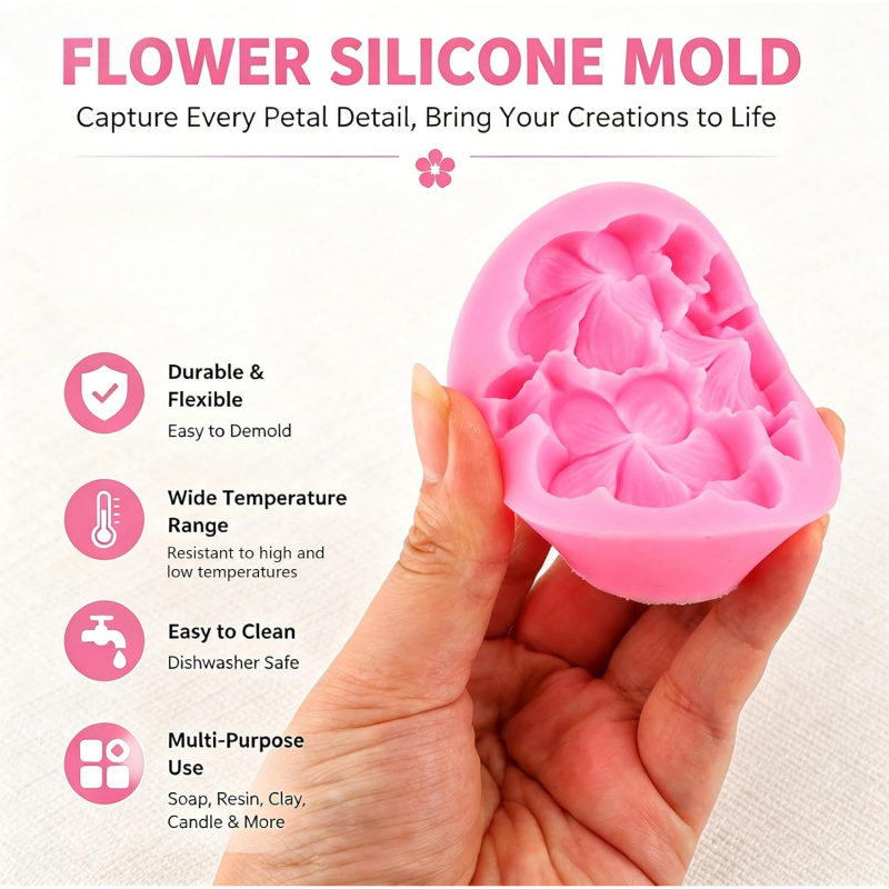 4-teiliges Blumen-Silikonforme – Soap Making Kit Amazon Bewertung und Preis